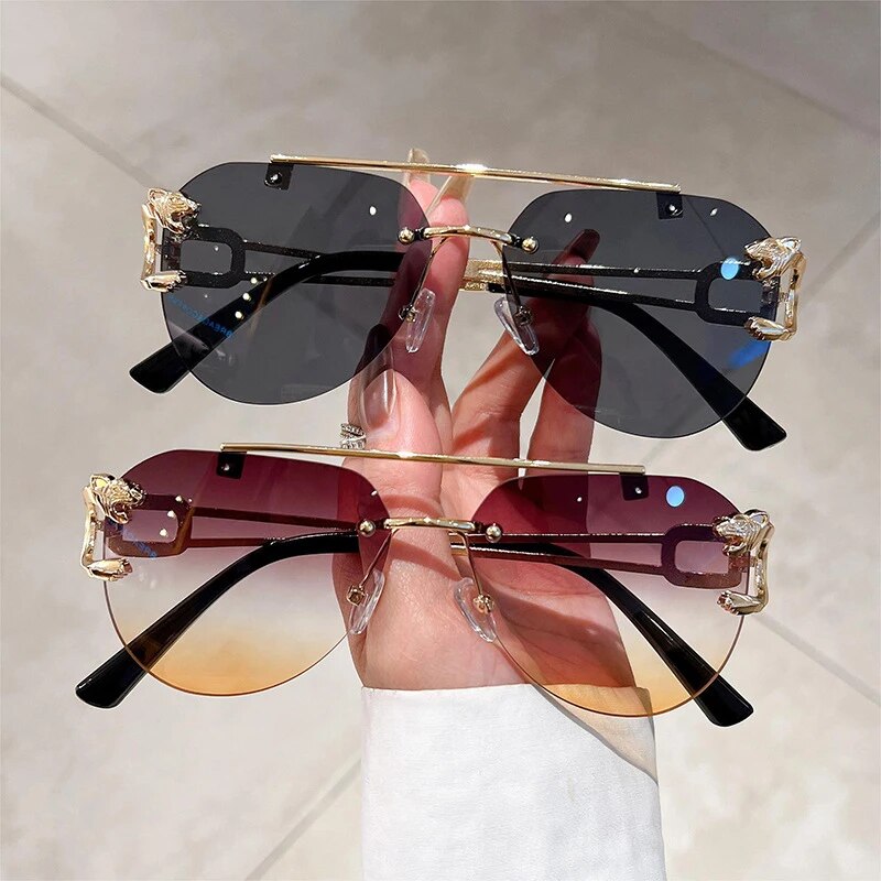 Luxury Rimless Oversized Shades