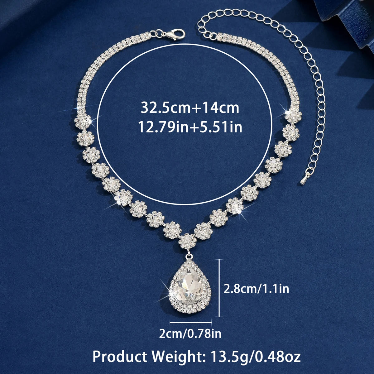 Waterdrop Flower Design Necklace