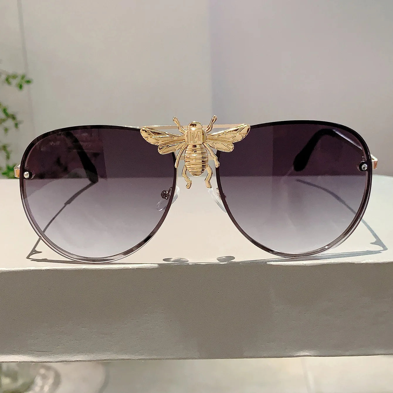 Oversized Punk Metal Eyeglasses UV400