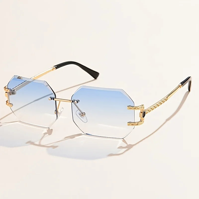 Unisex Hip hop style rimless eyewear