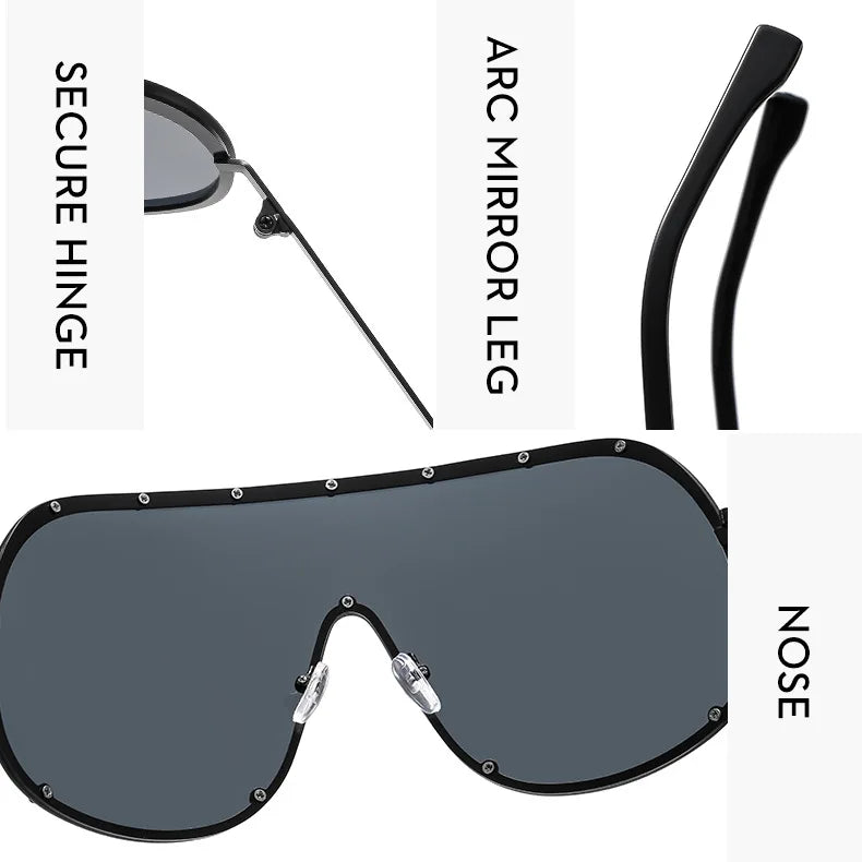 Celebrity Style High-End Brown Anti-Uv Sunglasses