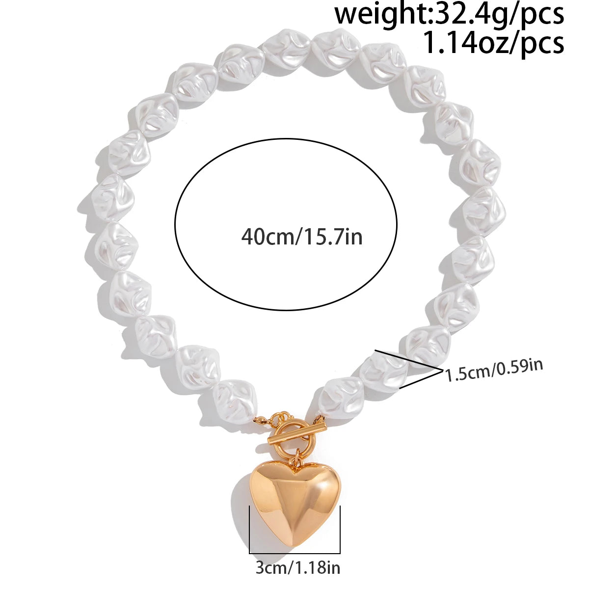 Pearl Love Heart Pendant
