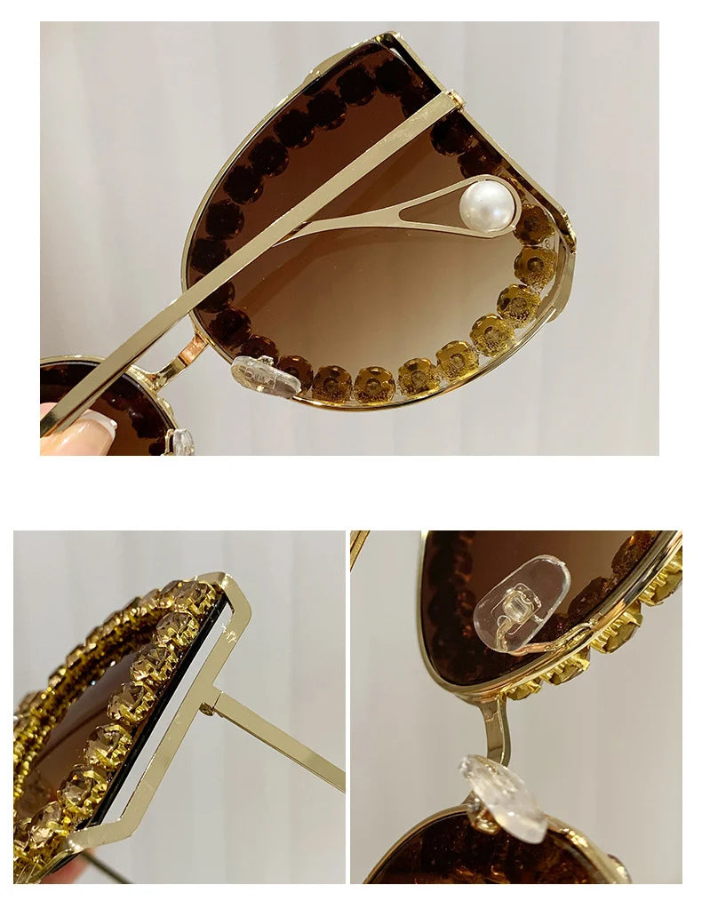 Luxury Diamonds UV400 Eyewear | European And American Style Sun Glasses