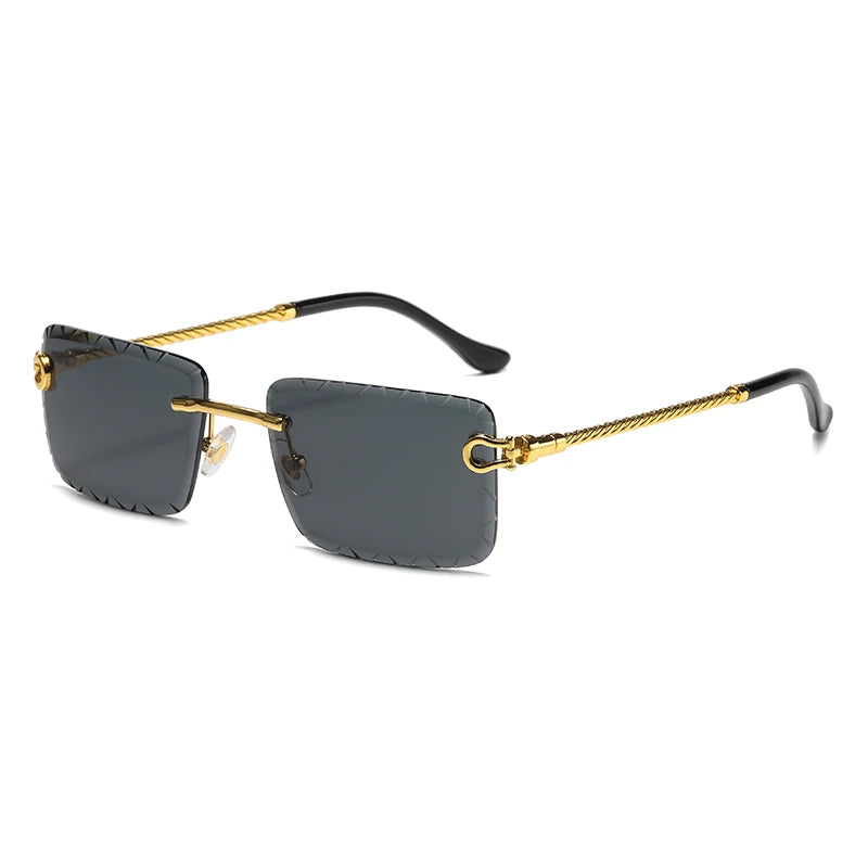 Rimless cutaway square rimmed