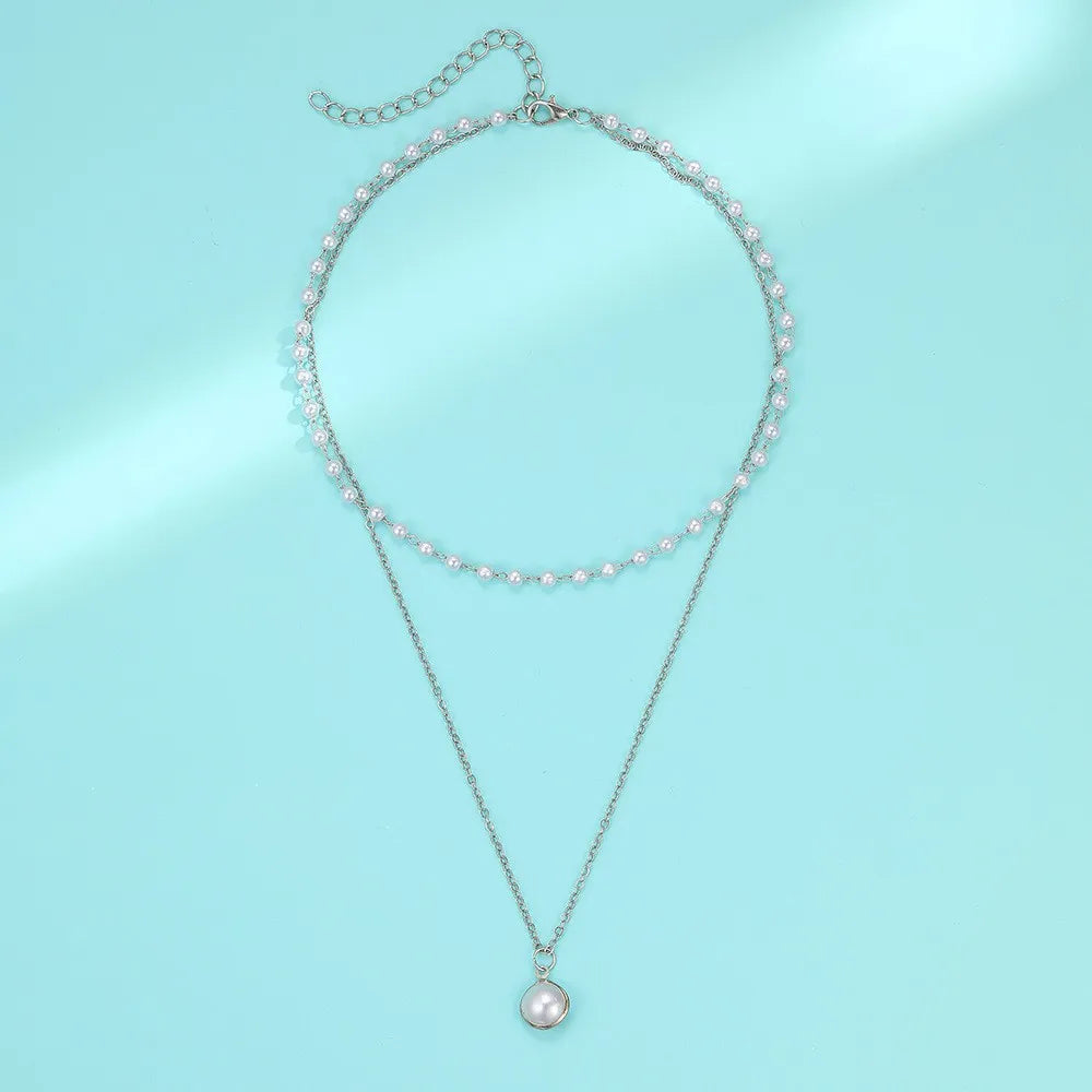 Necklaces for Women Women's Y-shaped Imitation Pearl Fringed Necklace Cadenas Para Mujer Necklacе Gifts Bijoux Accessories