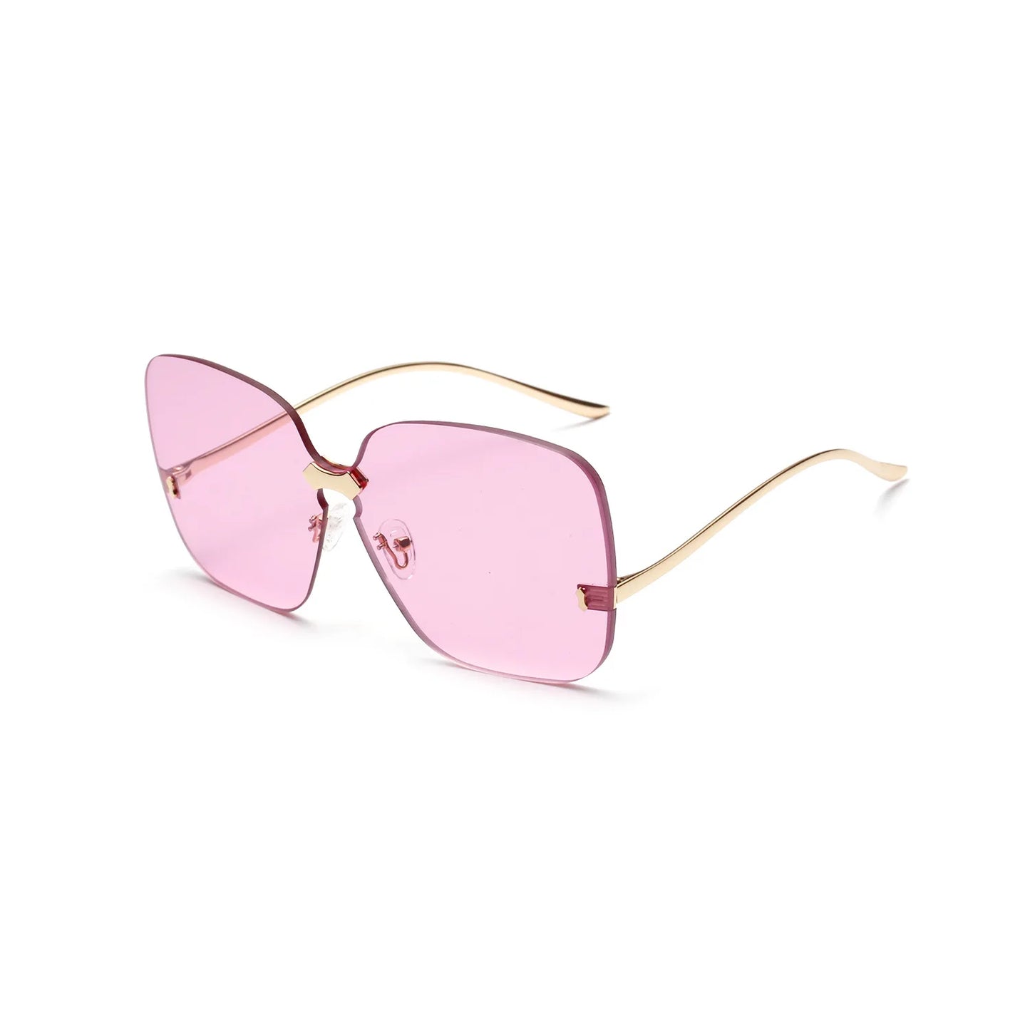 Oversized Rimless Fashion Sunglasses