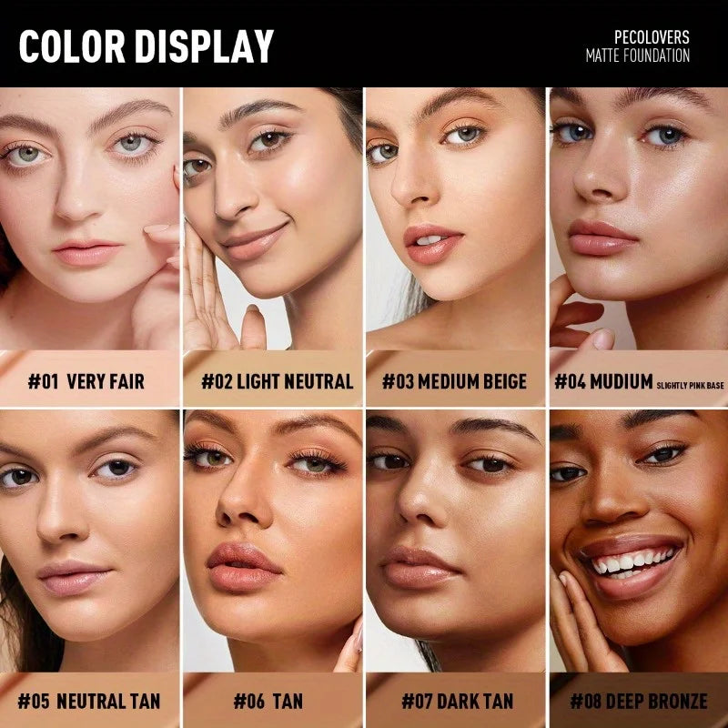 Finish Liquid Foundation - Oil-Control, Waterproof, Full Coverage Concealer for All Skin Tones