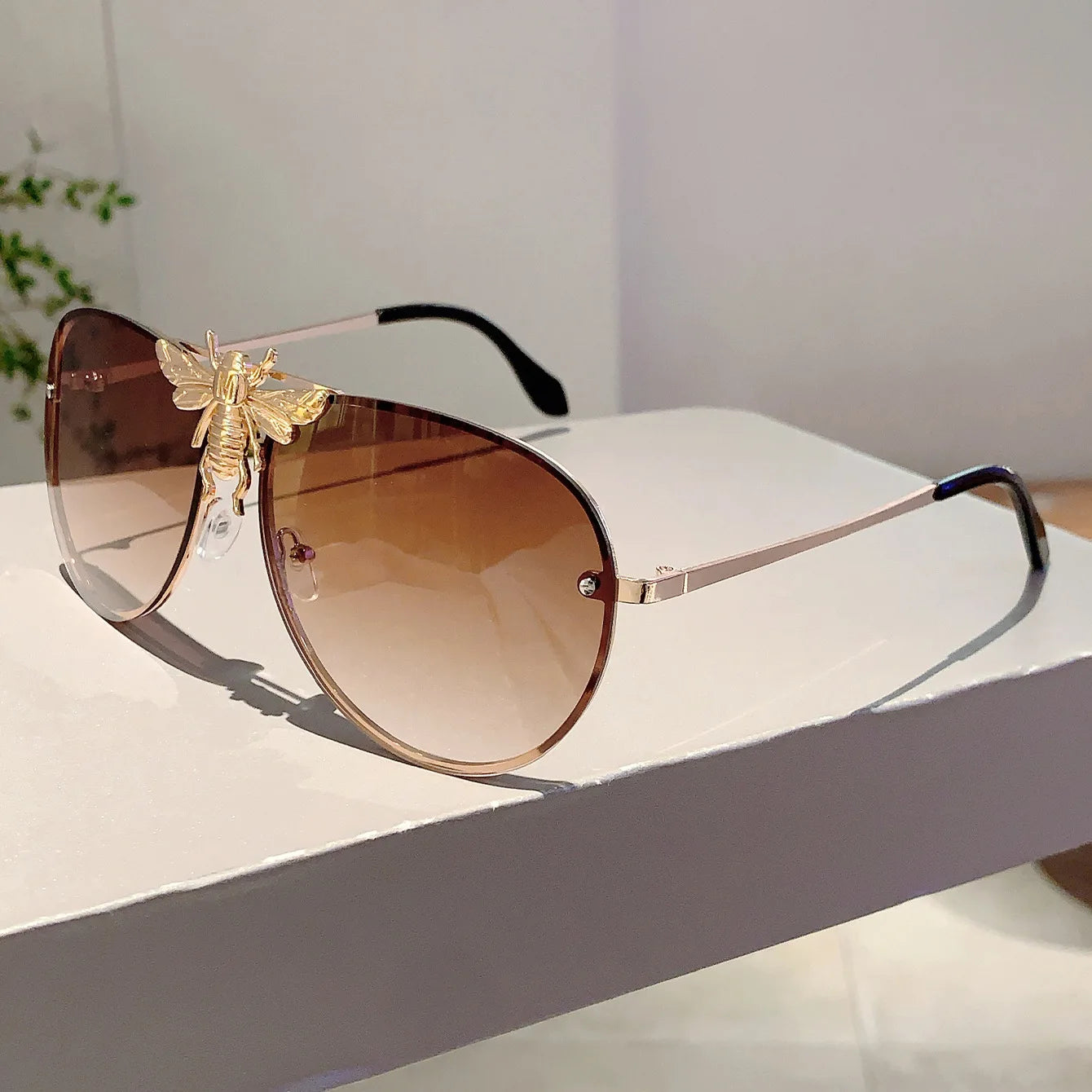 Oversized Punk Metal Eyeglasses UV400