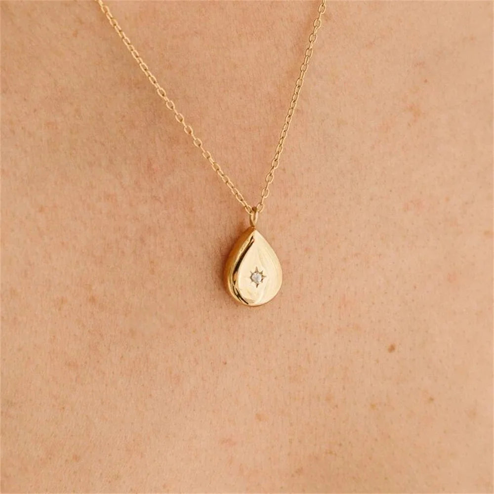 Crystal Heart Star Sun Moon Necklace