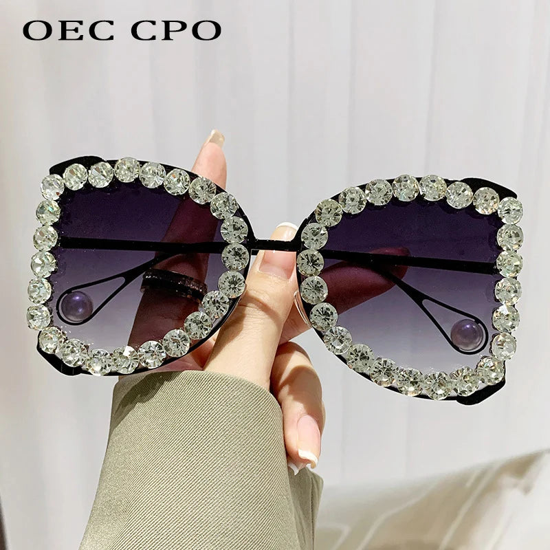 Luxury Diamonds UV400 Eyewear | European And American Style Sun Glasses