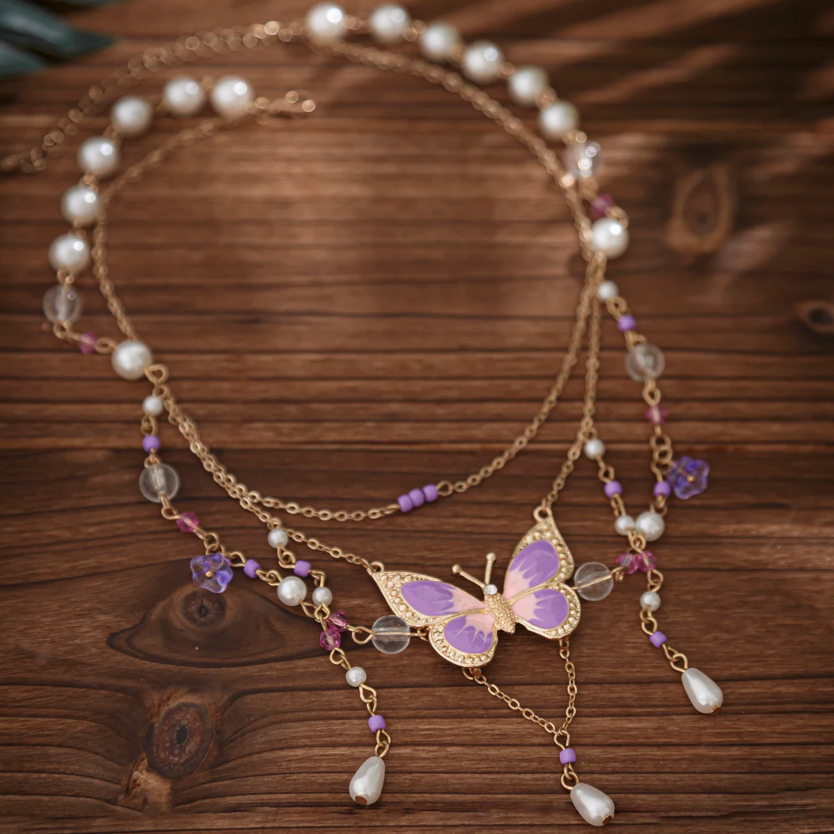 Sweet Drip Oil Butterfly Necklace Aesthetic Jewelry
