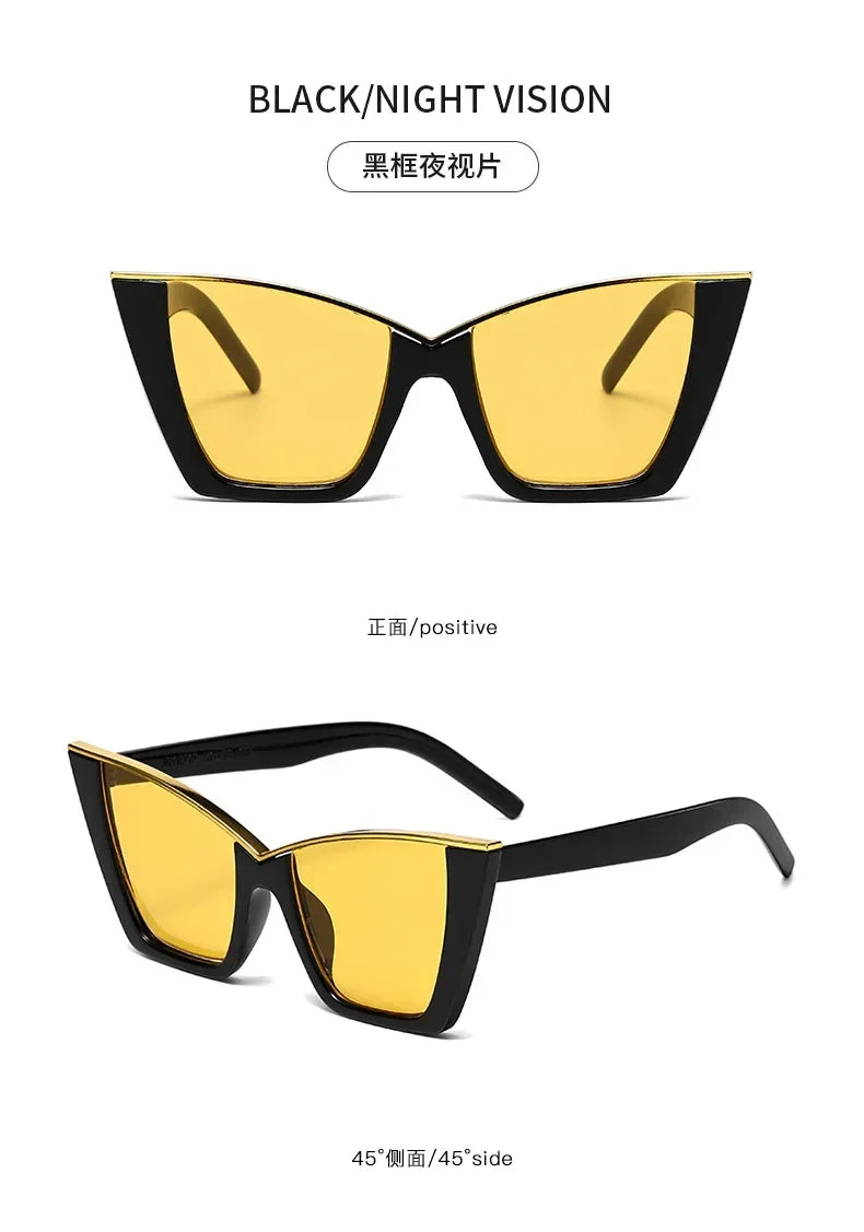 Cat Eye Square Retro Shades