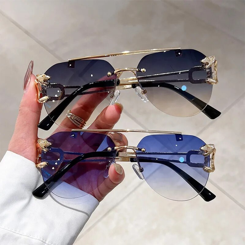 Luxury Rimless Oversized Shades