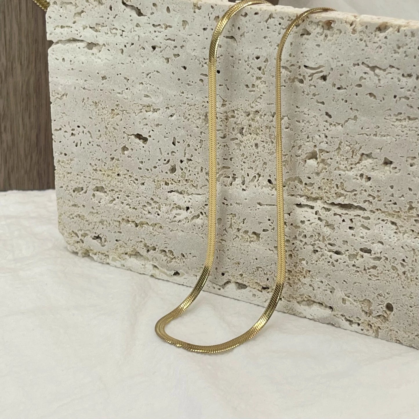Unisex Herringbone Gold