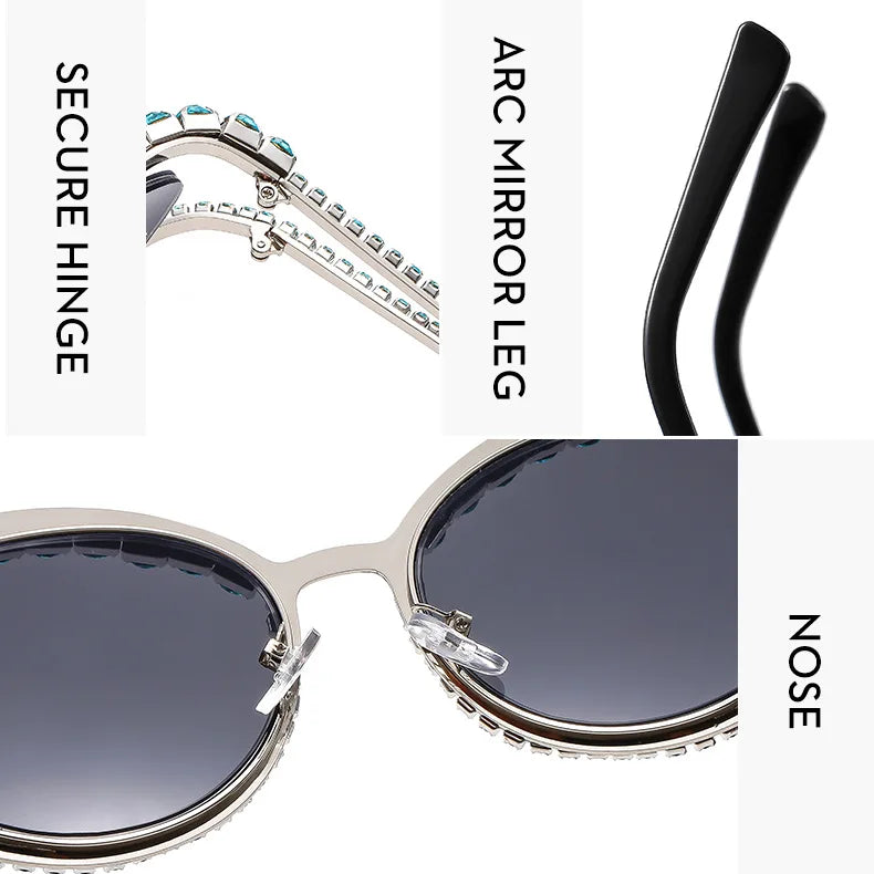 Oval Shades Trendy Luxury Eyewear