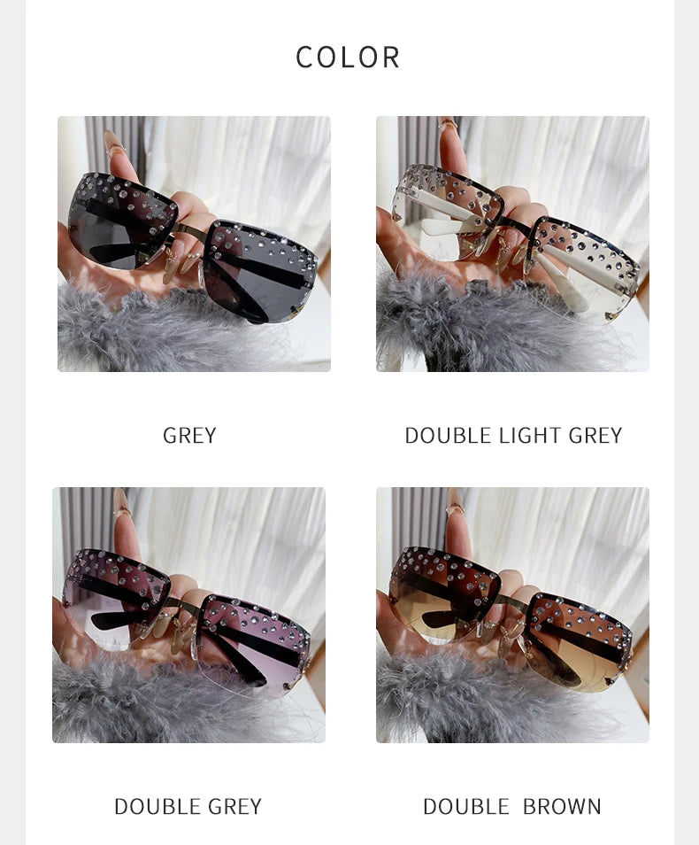 Handmade Diamond Frameless Sunglasses