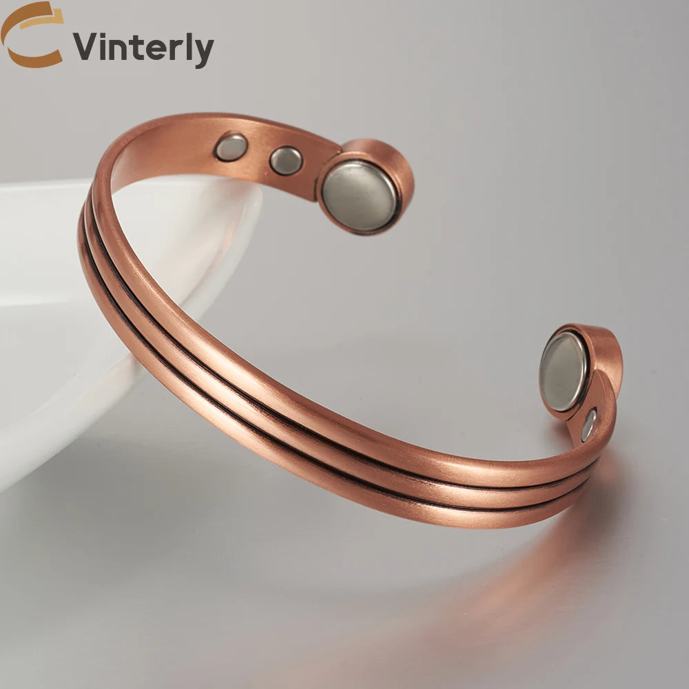 Unisex Pure Copper Bracelet Adjustable