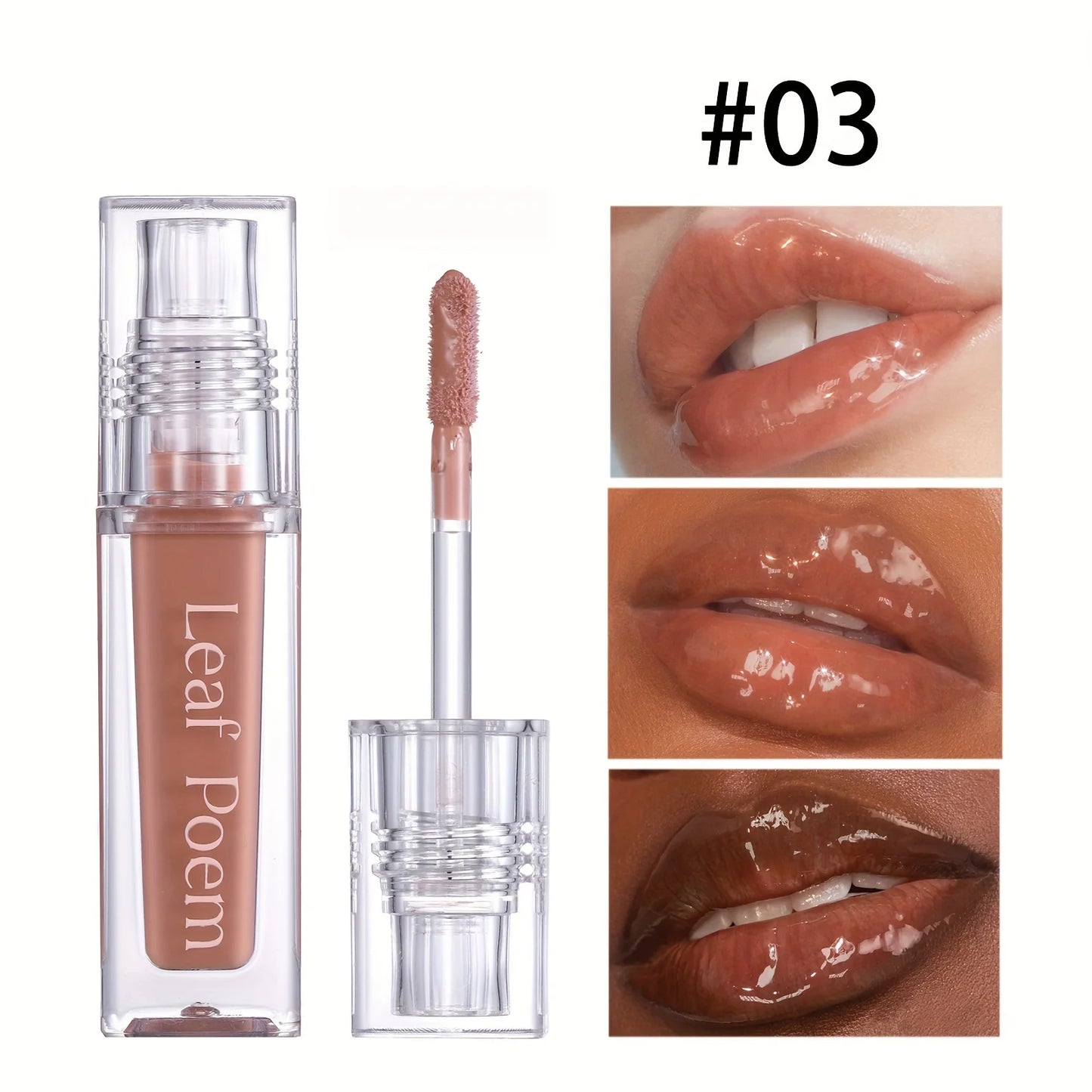 Hydrating Crystal Lip Oil - Plumping & Moisturizing Gloss with Tinted Shades
