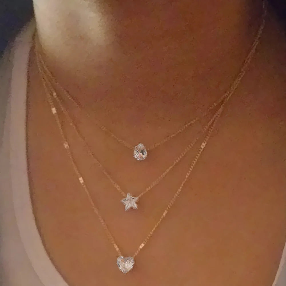 Gold Color Round Shape Crystal Pendant