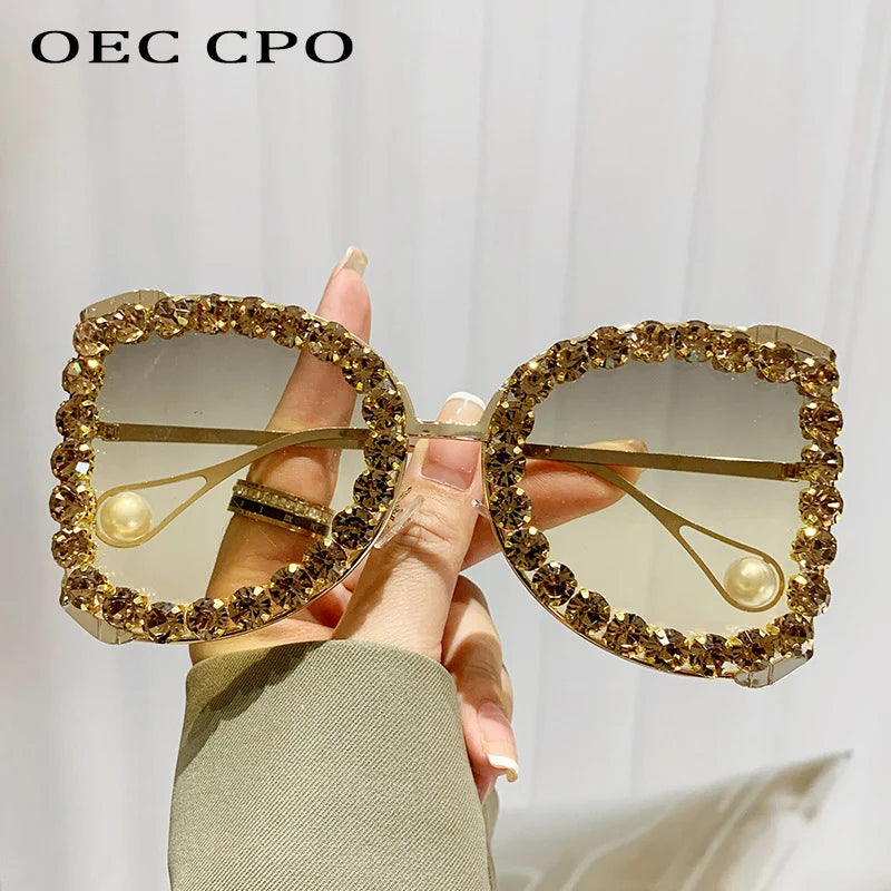 Luxury Diamonds UV400 Eyewear | European And American Style Sun Glasses
