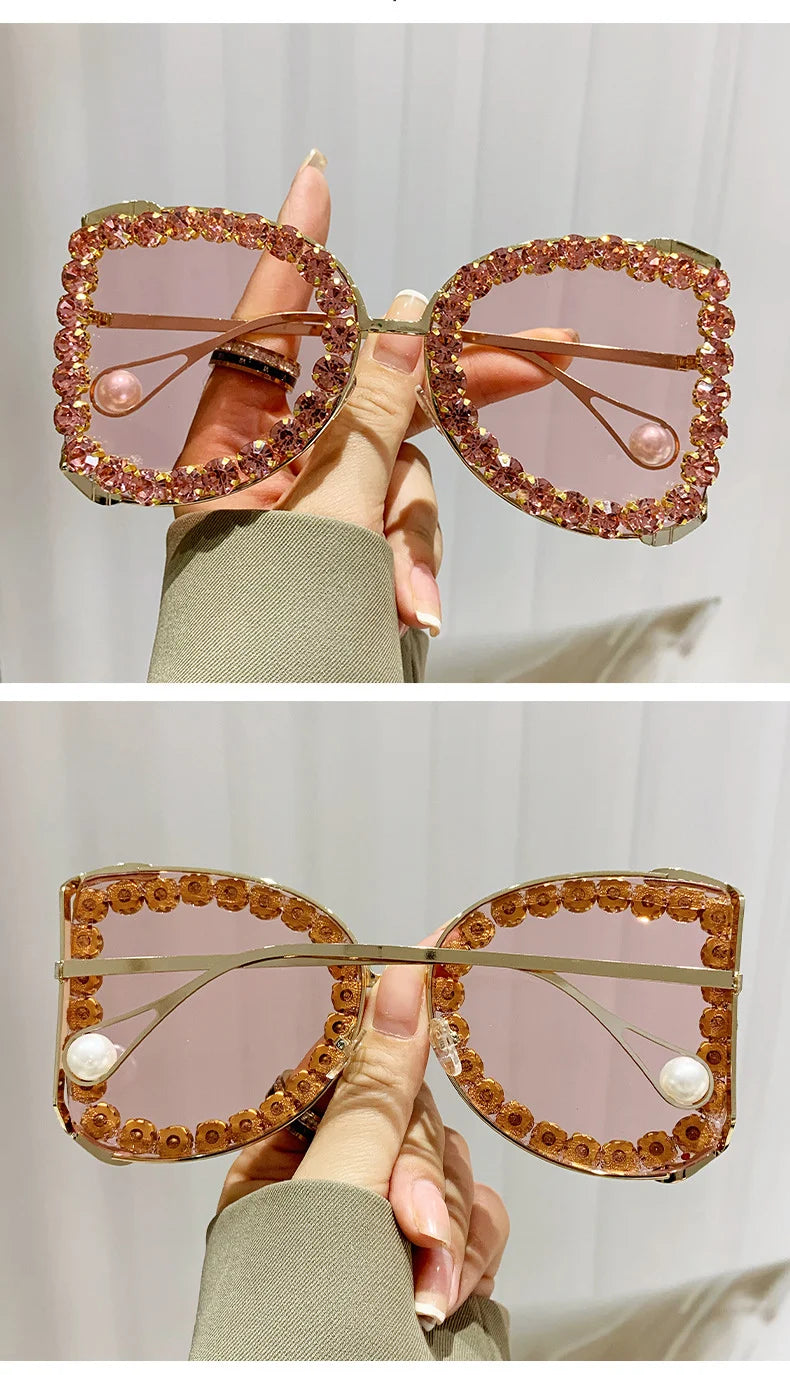 Luxury Diamonds UV400 Eyewear | European And American Style Sun Glasses