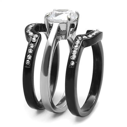 Stainless Steel Cubic Zirconia Ring