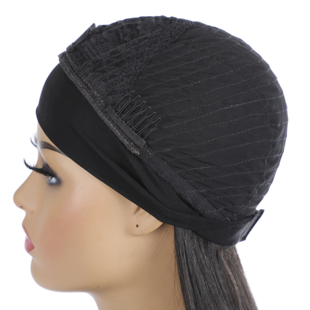 Headband Wig Straight Human Hair Scarf | No GLUE Easy Wear