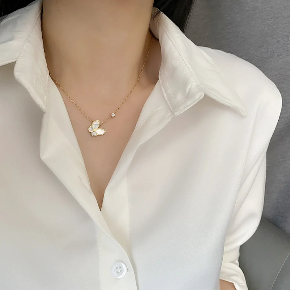 Necklace With Butterfly Pedant