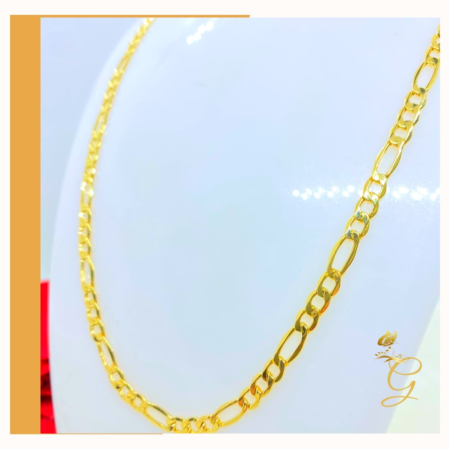 10K Gold Chain Solid Figaro Chain