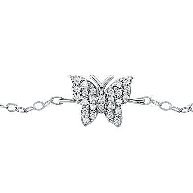 Sterling Silver Cubic Zirconia Anklet