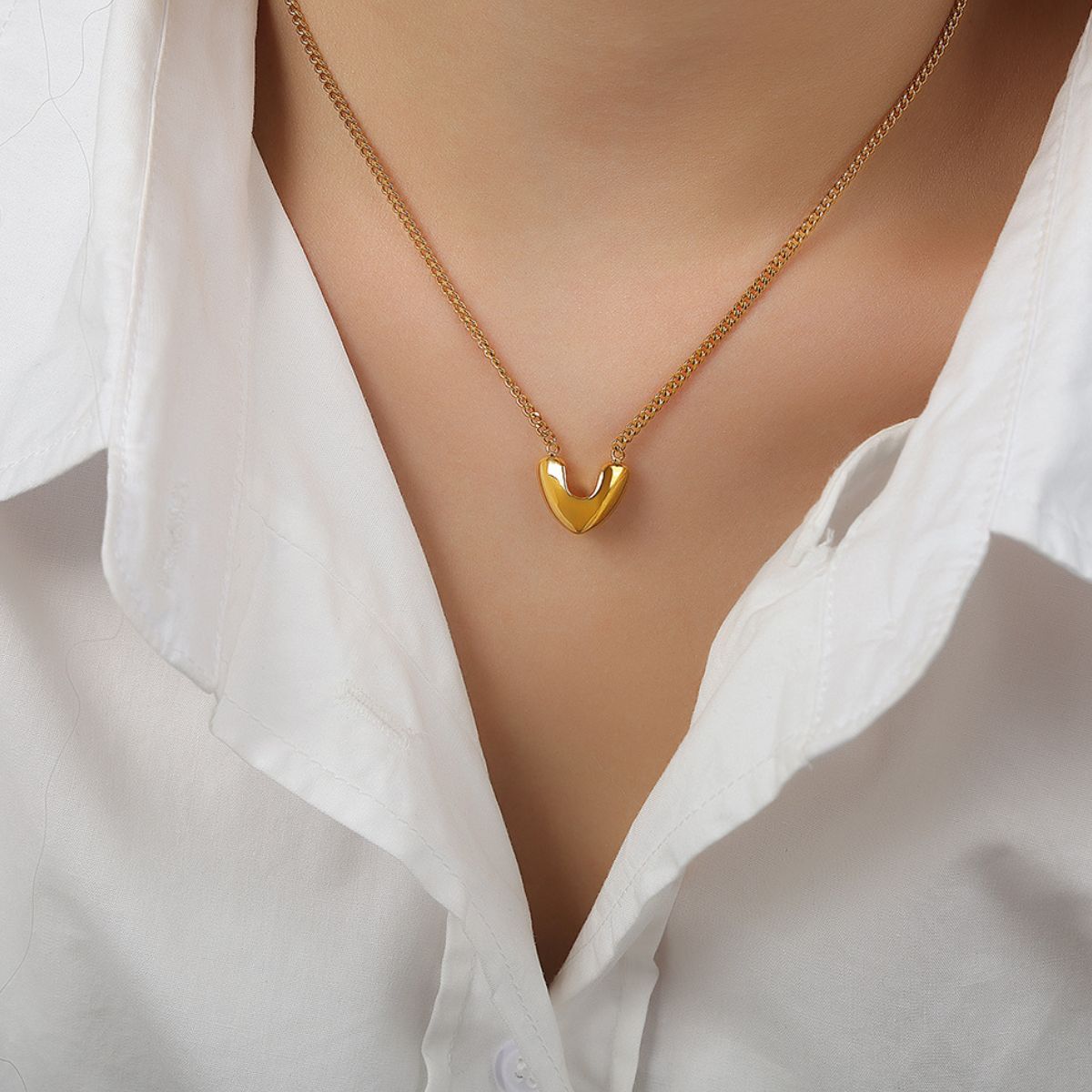 Gold-Plated Heart Pendant