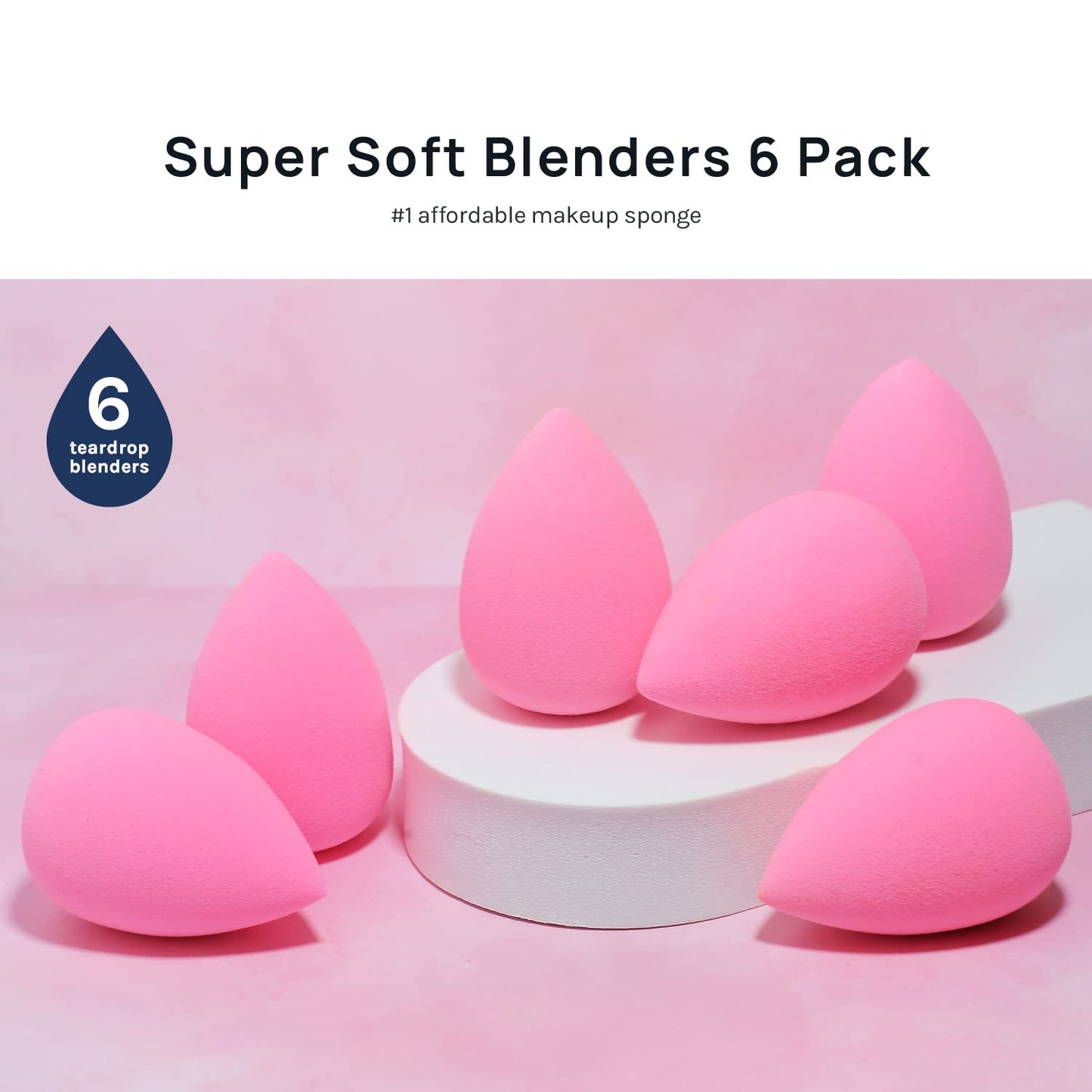 Set of 6 makeup Sponge For Powder Cream and Liquid, Super Soft