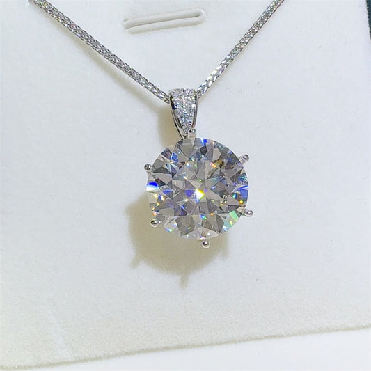 10 Carat Moissanite 925 Sterling Necklace
