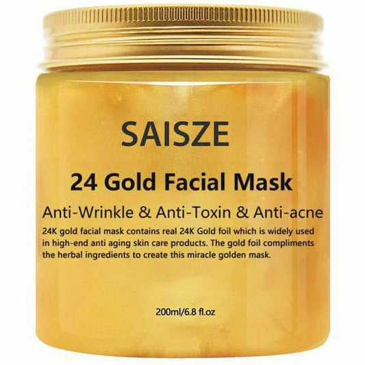 24K Gold Collagen Facial Face Mask + Gold Serum