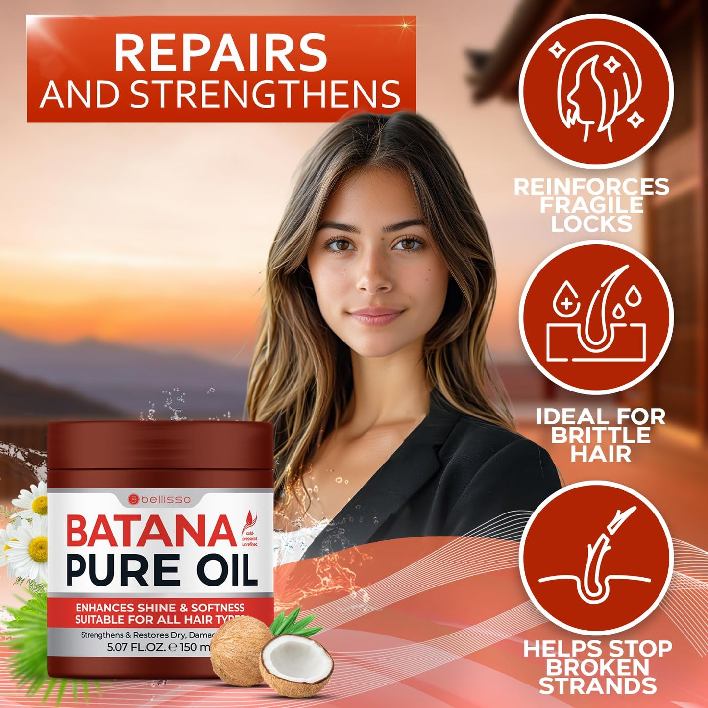 Pure Unrefined and Cold Pressed - Volumizing Hair Treatment Oil