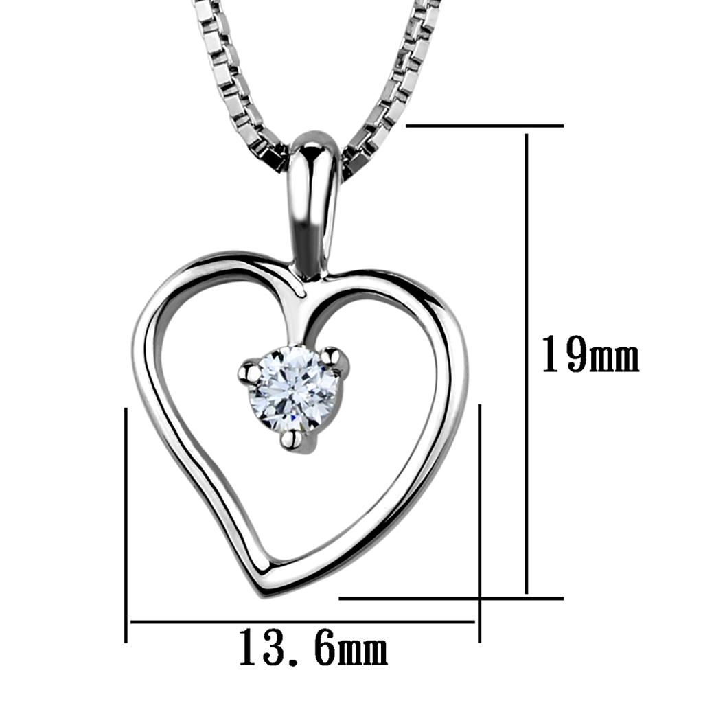 Chain Pendant with AAA Grade CZ  in Clear