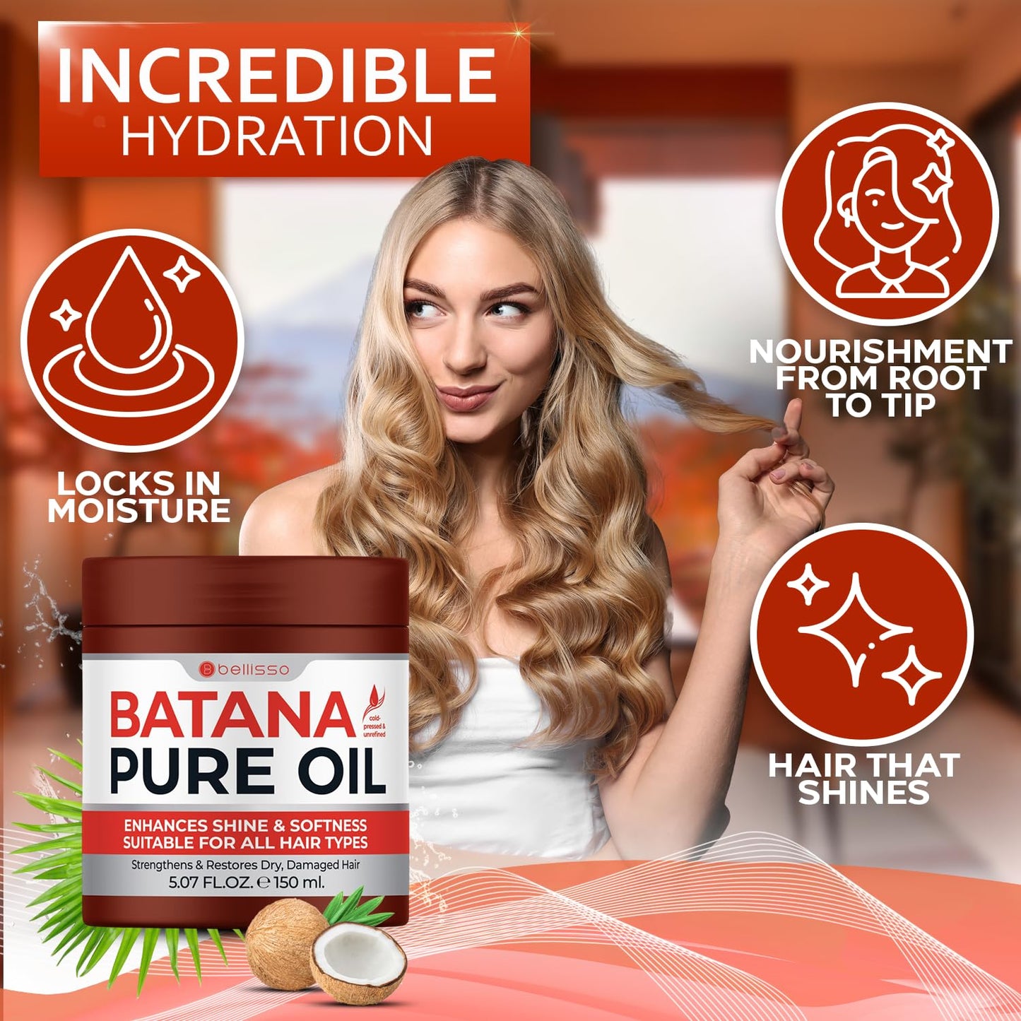 Pure Unrefined and Cold Pressed - Volumizing Hair Treatment Oil