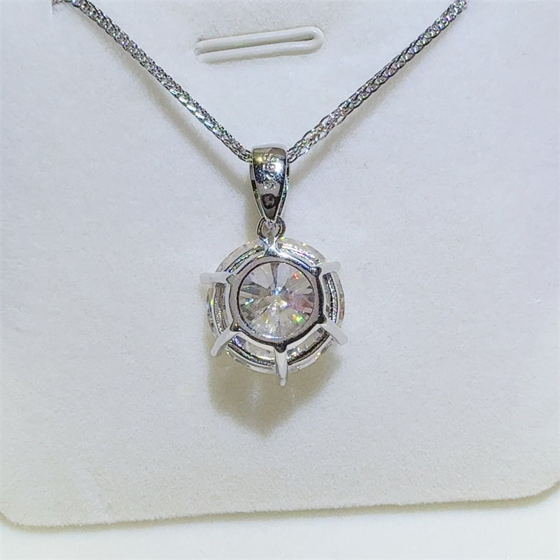 10 Carat Moissanite 925 Sterling Necklace