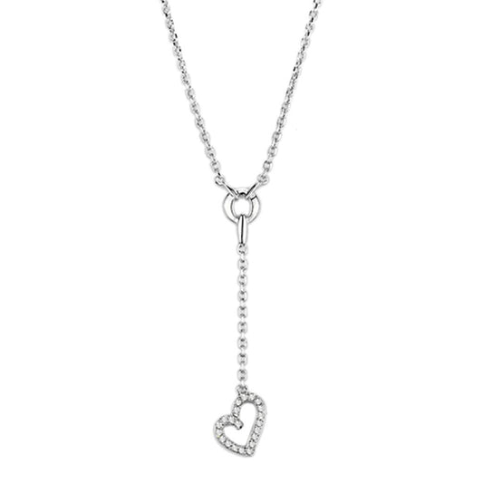 Rhodium Brass Necklace with AAA Grade CZ