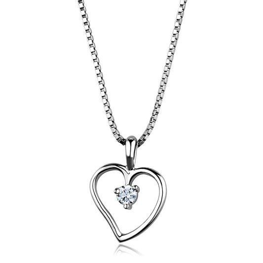 Chain Pendant with AAA Grade CZ  in Clear