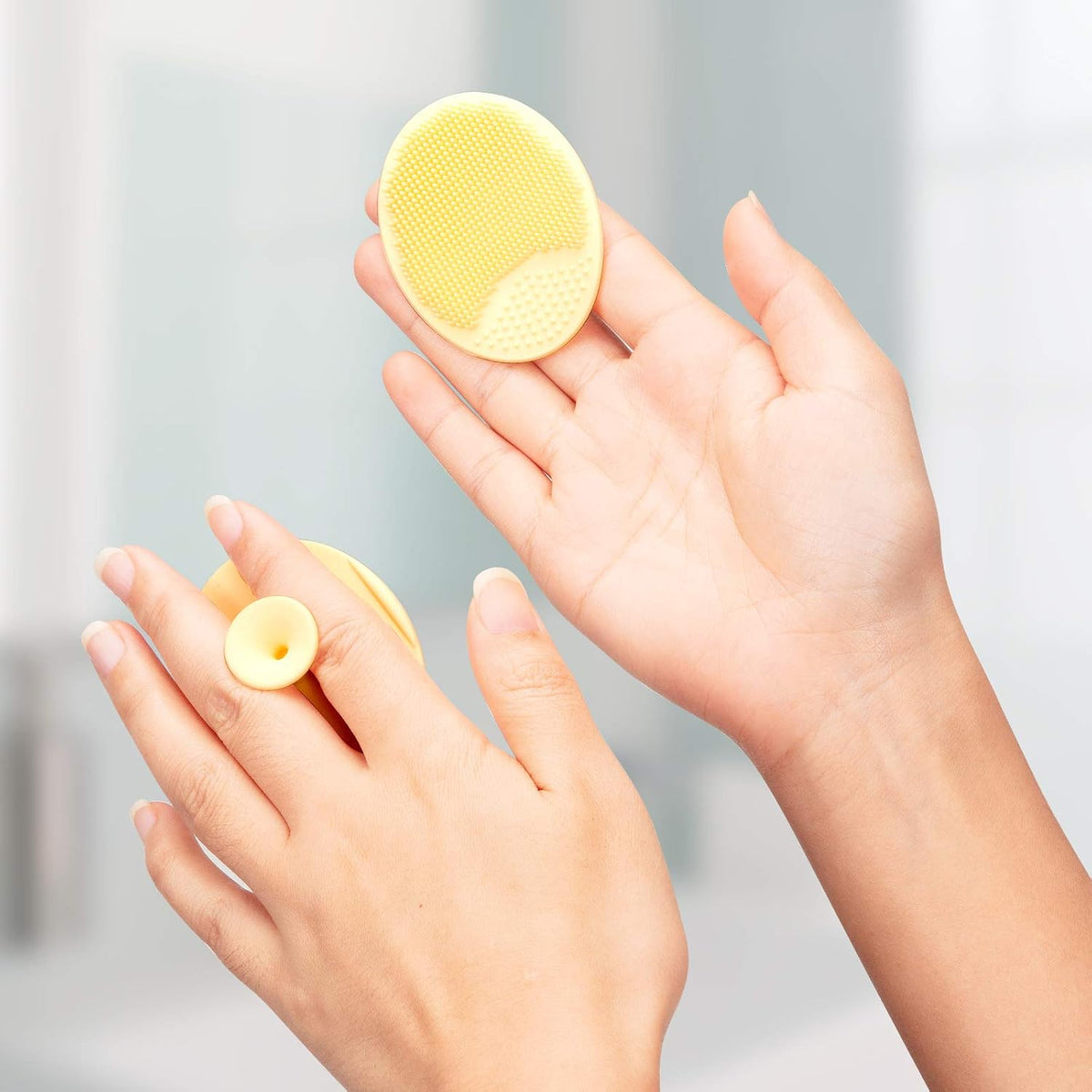 4 Pack Face Scrubber | Soft Silicone Facial Cleansing Brush Face Exfoliator