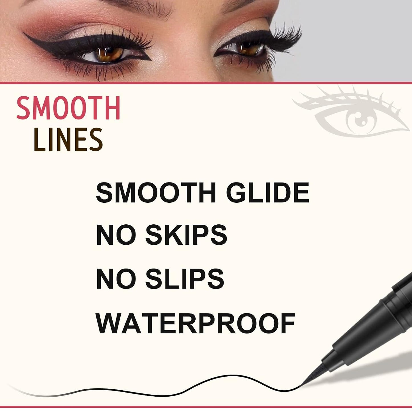 Eyebrow Pen Makeup Kit, with Waterproof Eyebrow Pencil, Eyeliner Long Lasting