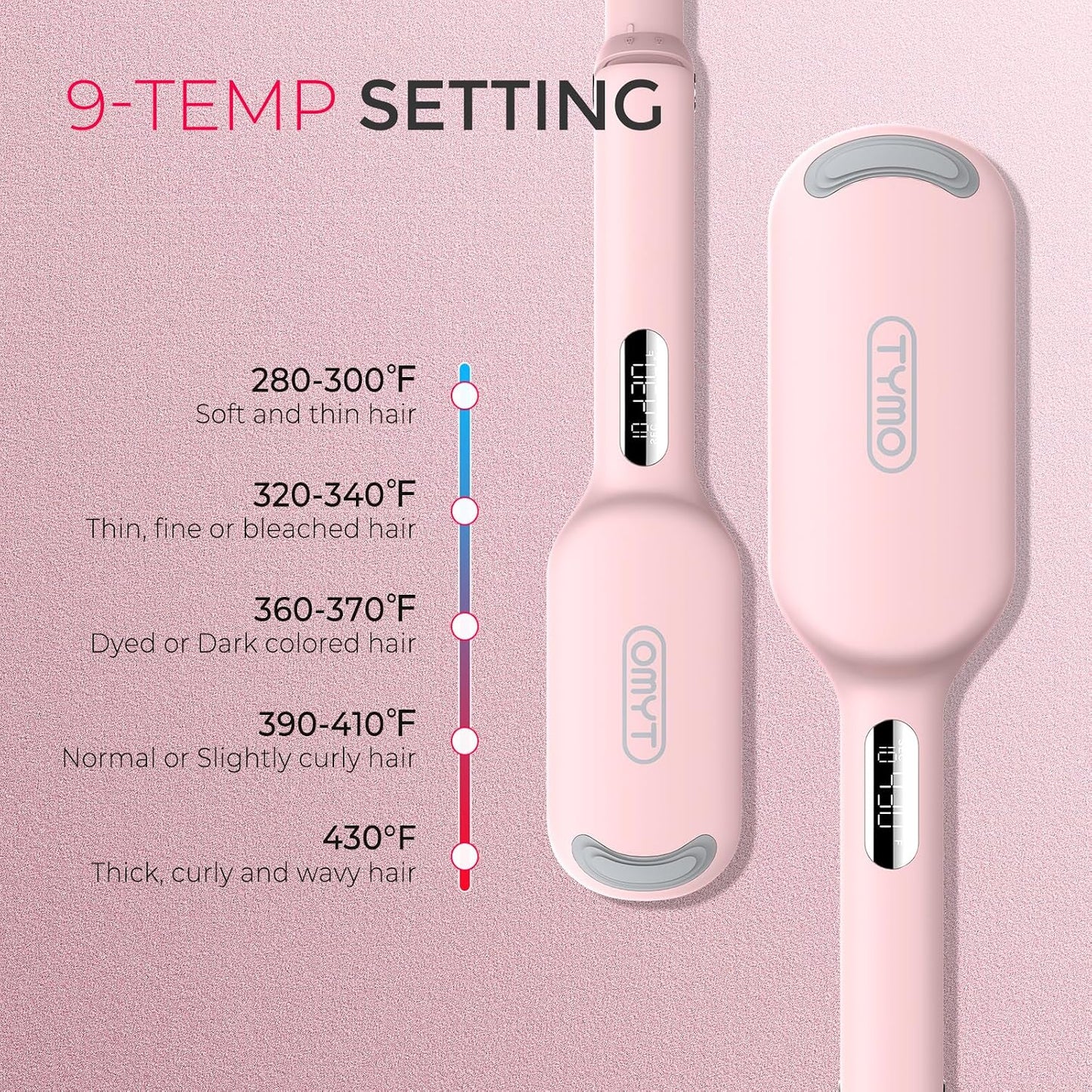 2 in Hair Curling Wands, Ionic Deep Waver Hair Curler Tool with Ceramic 3 Barrel