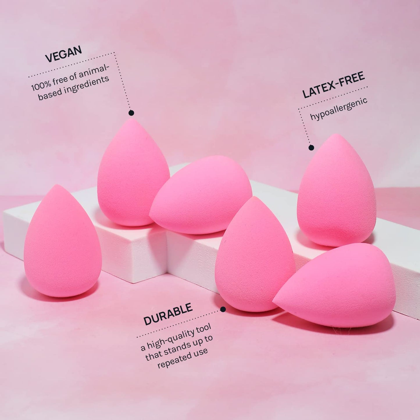Set of 6 makeup Sponge For Powder Cream and Liquid, Super Soft