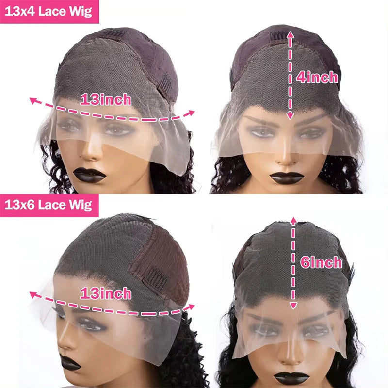 Water Wave  13x4 13x6 Lace Front Wigs Human Hair | Malaysia  Curly Wave
