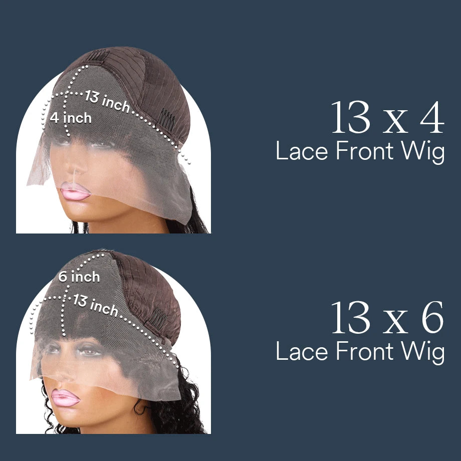 Brazilian Preplucked 13x6 HD Curly Lace Frontal Wig