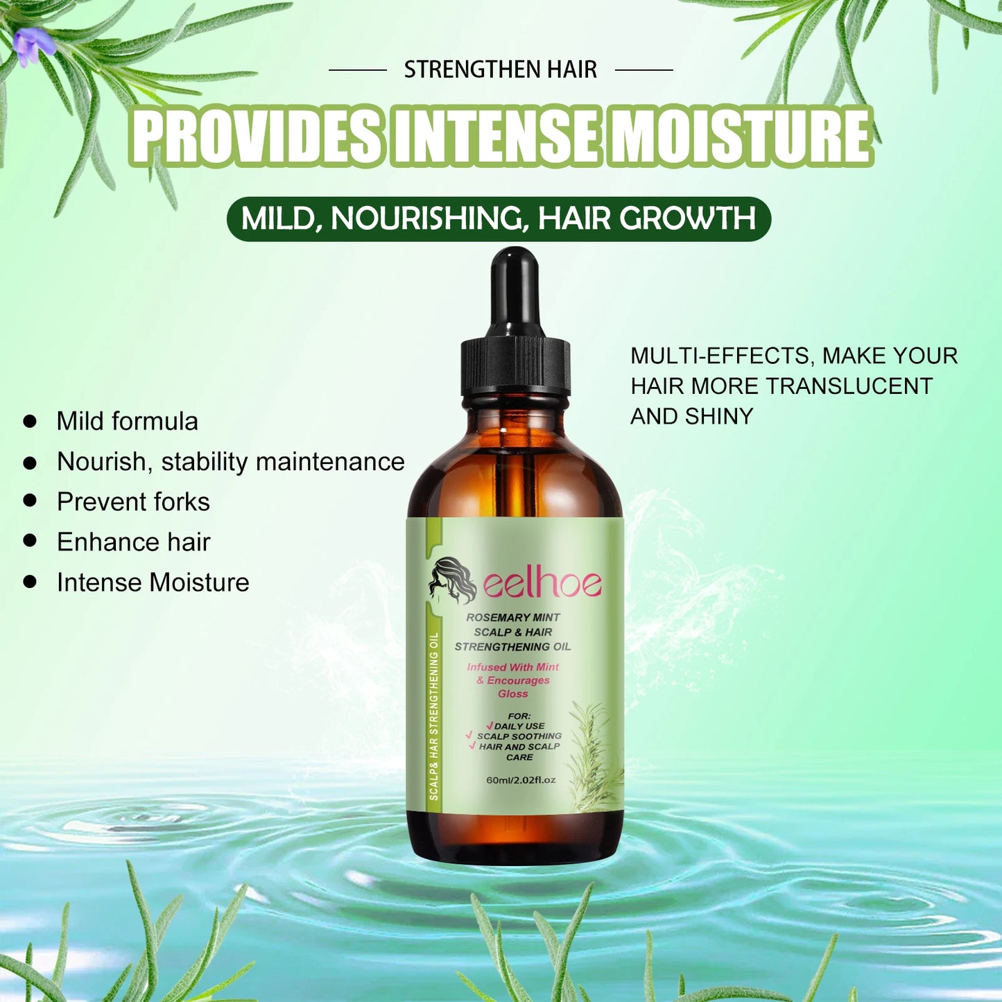 Rosemary Hair Care Nourish, Strengthen Roots  | Relieve Scalp Tension