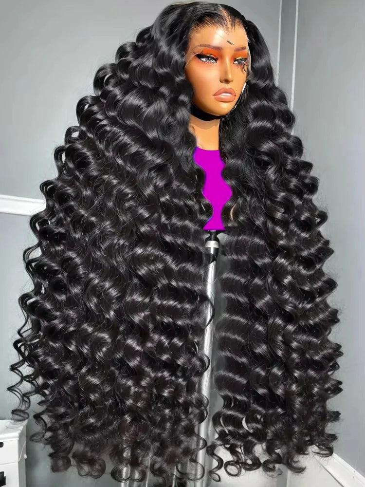 Brazilian 30, 40 Inch Loose Wave | 13x6 HD Lace Frontal Curly Lace