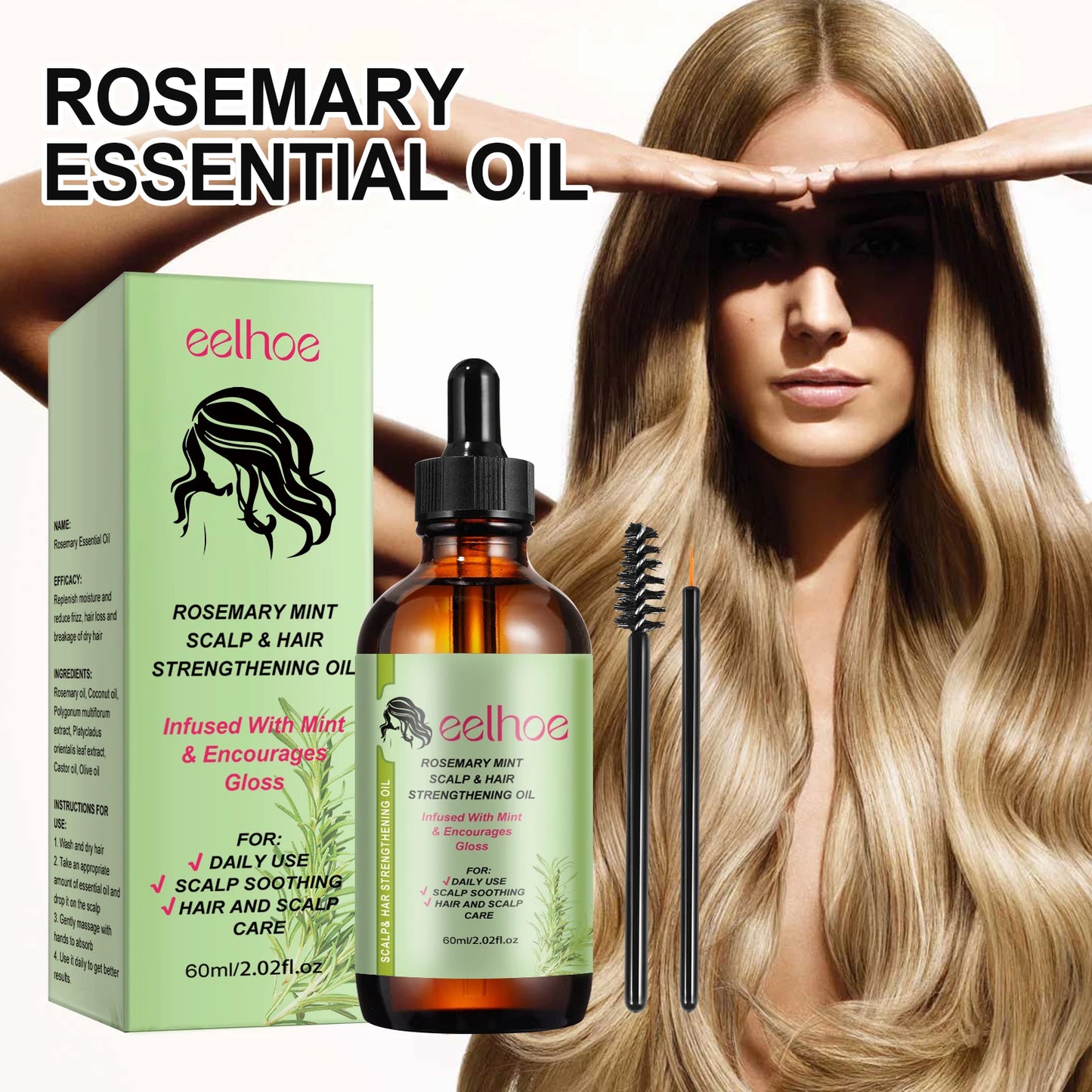 Rosemary Hair Care Nourish, Strengthen Roots  | Relieve Scalp Tension