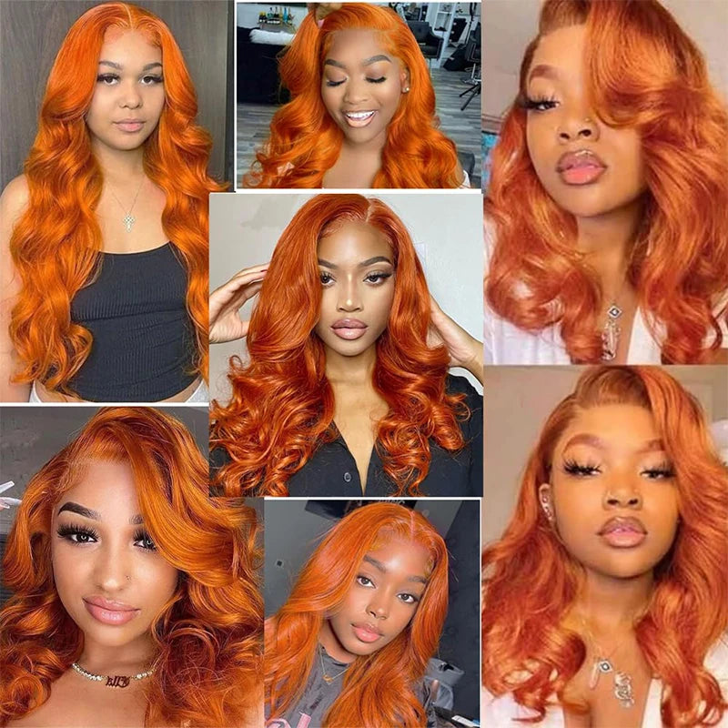 13x6 Orange Ginger | Pre Plucked 13x4 Human Hair